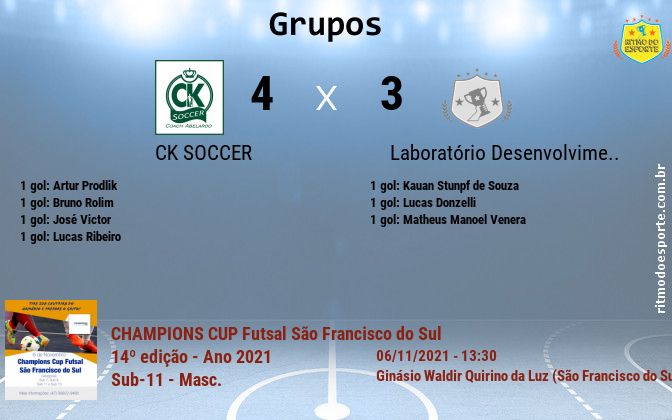 Resultado da partida