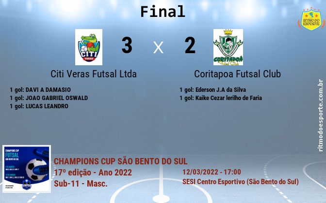 Resultado da partida